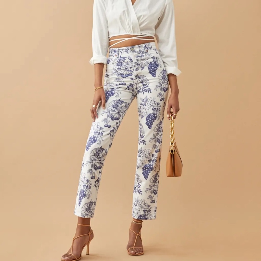 NWT Reformation High Rise Straight Jeans